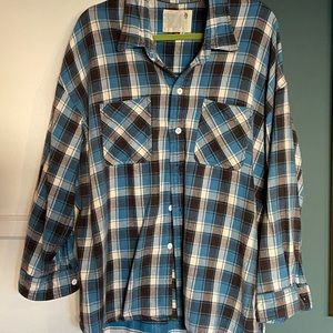 R13 bright blue soft flannel